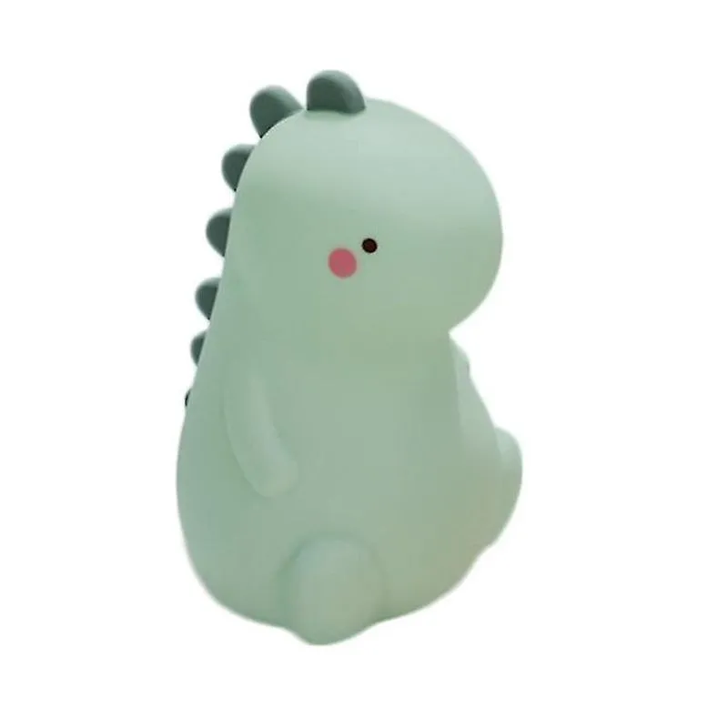 O presente do bebê define o dinossauro bonito conduziu a luz da noite do silicone luz pat lâmpada colorida da noite