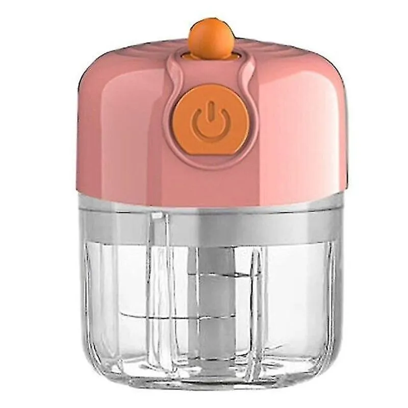 Prensas de alho máquina elétrica picadora de alho processador de carne liquidificador fatiador moedor 100ml trituradores e espremedores rosa
