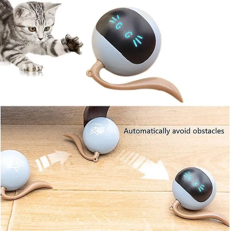 Brinquedos para gatos inteligente brinquedo de bola de gato automático interativo elétrico girar bola brinquedo led luz usb rolando brinquedo para animais de estimação