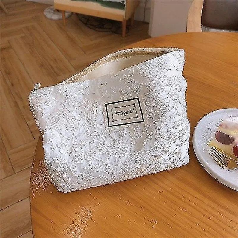 Sacos de higiene pessoal cosméticos bolsa de cosméticos bordada retrô grande organizador de bolsa de maquiagem bolsa feminina bolsa de higiene pessoal de viagem necesserie