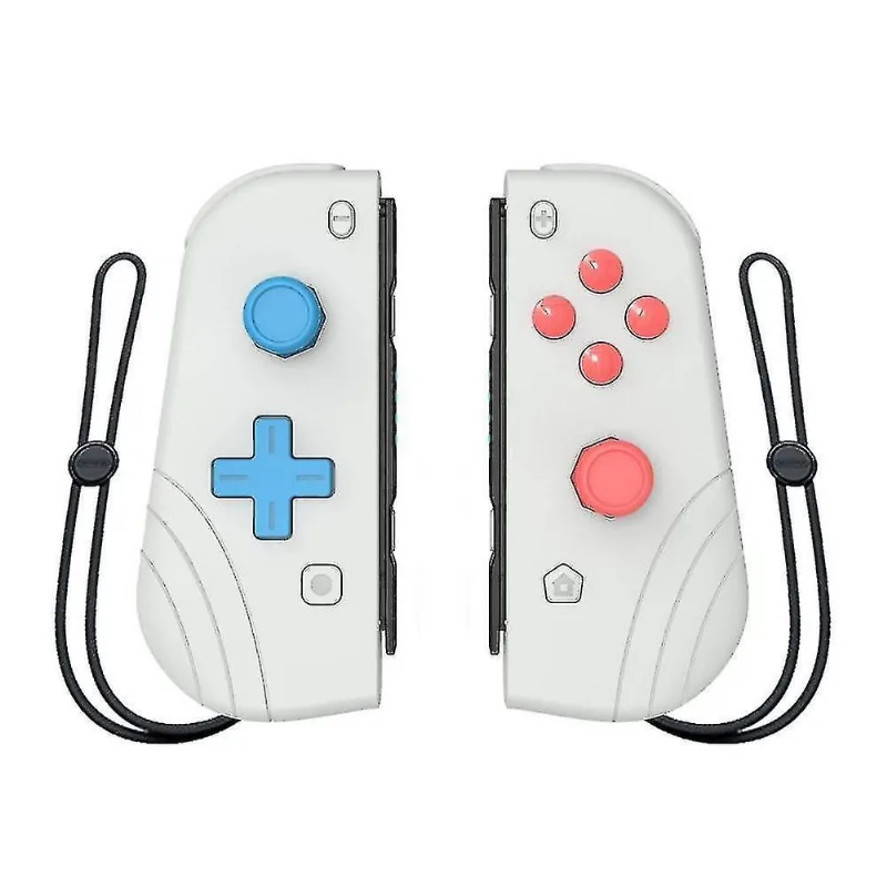 Conjunto de controladores de jogo de 2 joystick gamepad bluetooth sem fio esquerdo direito para nintendo switch cinza claro