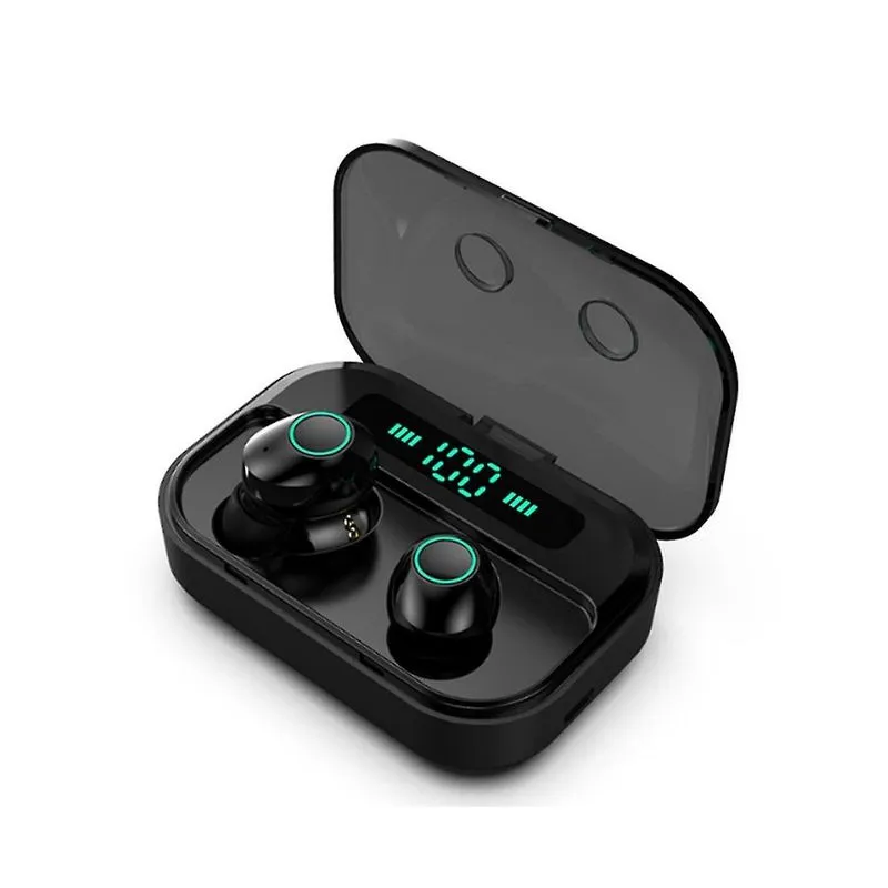 Fones de ouvido fones de ouvido fone de ouvido bluetooth inteligente 5.0 true wireless dual in-ear com led digital esportes à prova d'água
