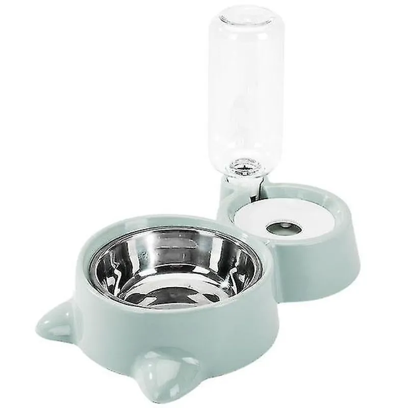 Tigelas tigela para animais de estimação alimentador automático tigela de comida para cães e gatos com dispensador de água tigela dupla para beber
