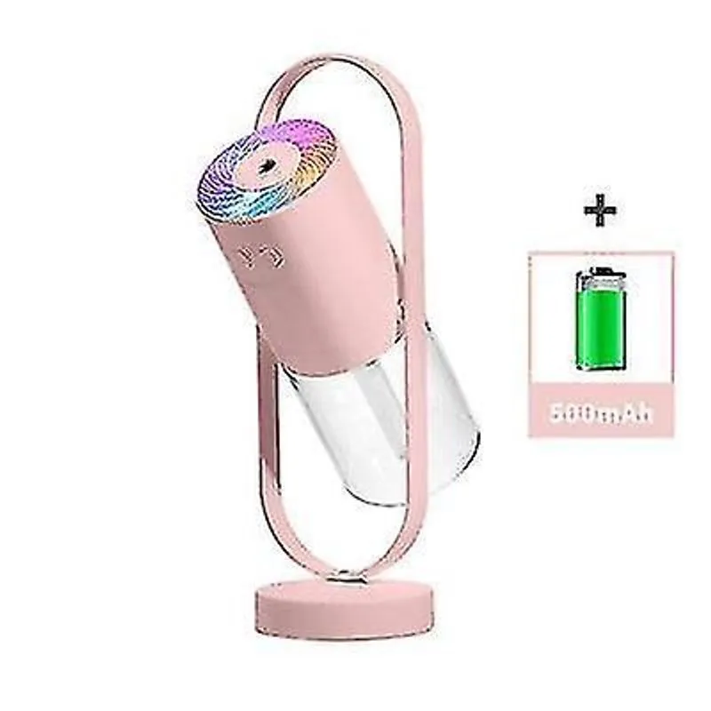 Umidificadores de guitarra Purificador de ar rotativo 360° bateria modelo 500 mah rosa