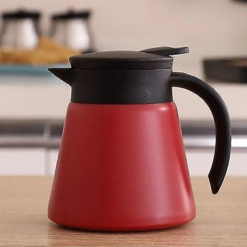 Servidores de café bules de chá 600ml garrafa térmica de venda quente balão isolado 304 aço inoxidável boca oblíqua pote de água pote de café
