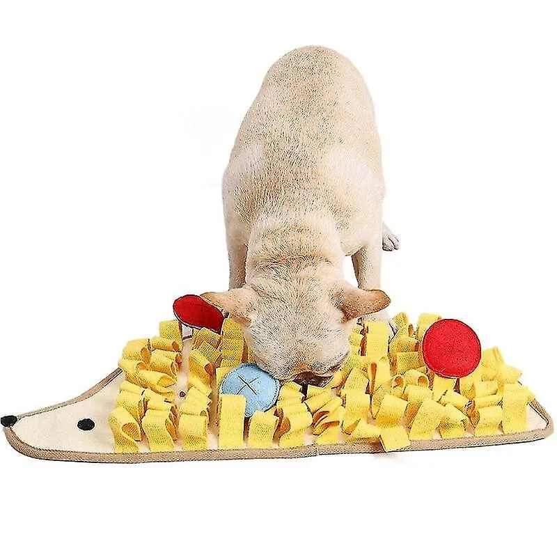 Tapetes de caixa de areia de gato pequeno ouriço em forma de cachorro de estimação tapete de snuffle nariz cheiro treinamento cobertor cheirando brinquedos brinquedos para cães