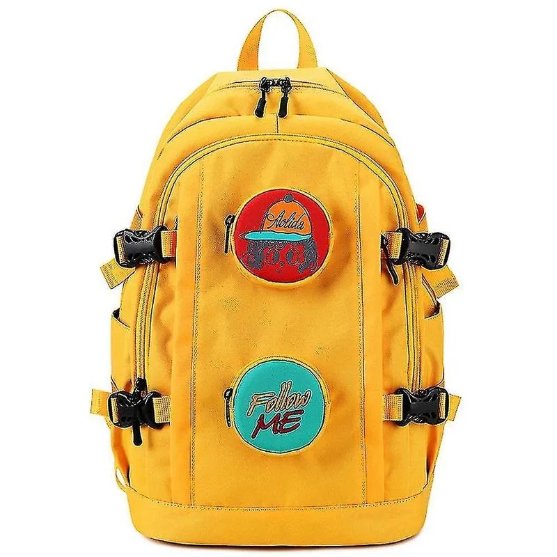 Mochilas mochila de viagem e lazer mochila feminina estilo retro amarelo
