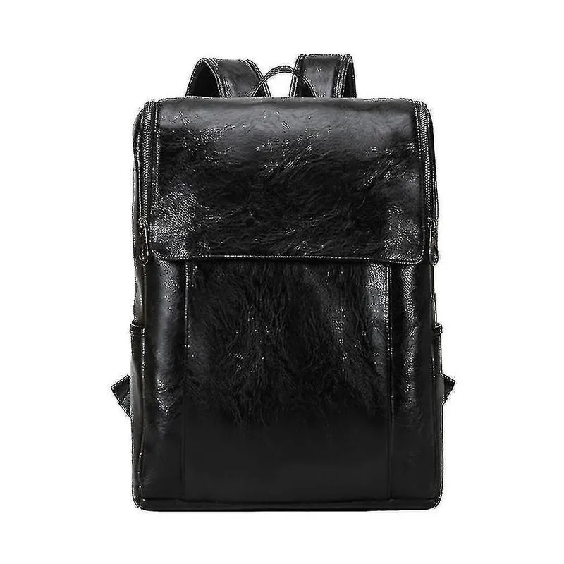 Mochilas masculinas mochila de couro pu bolsa de viagem de ombro