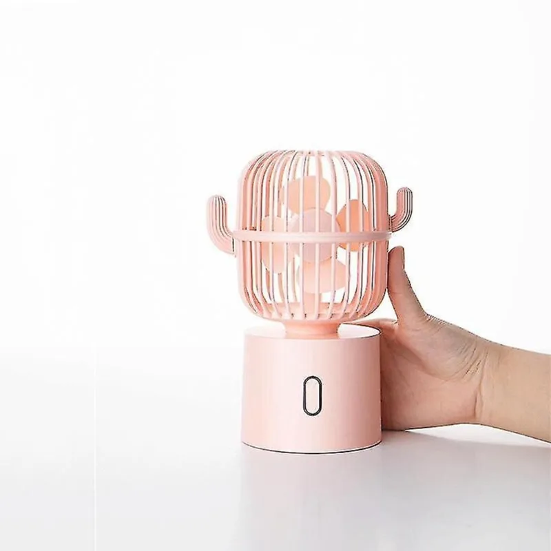 Ventiladores de pedestal de mesa mini portátil usb cactus ventilador de resfriamento oscilante automático 80 graus girando velocidade de três níveis