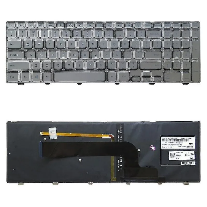 O acessório de computador define a versão americana do teclado com luz de fundo do teclado para dell inspiron 15 7000 series 7537 p36f