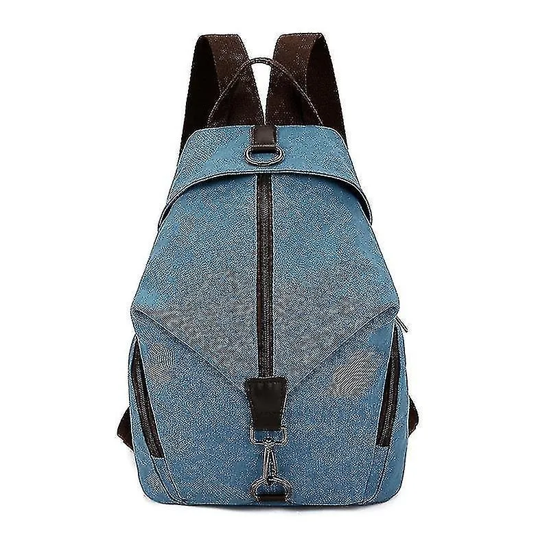 Mochilas de lona anti-roubo mochila de ombro cinza azul