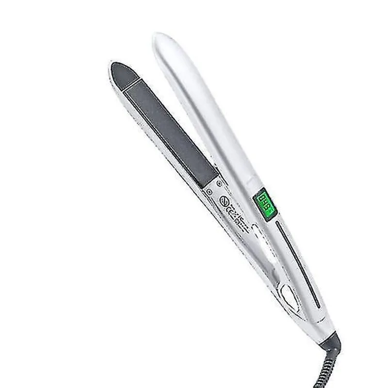 Alisadores de cabelo 2 em 1 alisador cuidados com os cabelos alisar e enrolar juntos display lcd temperatura do ferro