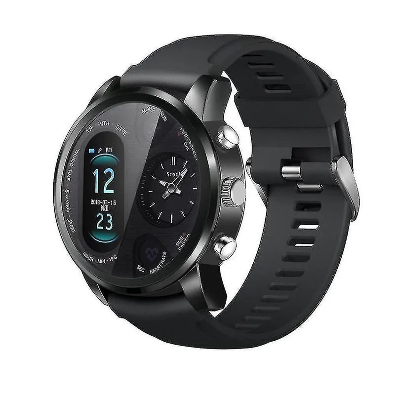 Monitores de atividade cronus relógio inteligente duplo fuso horário esportes masculino relógio inteligente à prova d'água frequência cardíaca atividade bluetooth