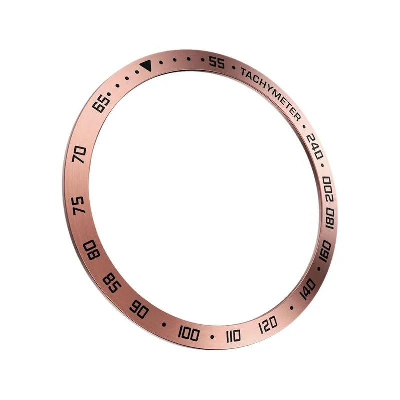 Anel de relógio de metal compatível para Samsung Galaxy Watch4 44 mm, proteção contra arranhões estilo caixa de metal E
