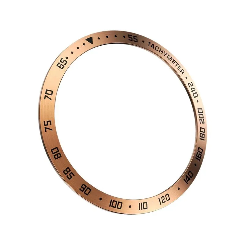 Anel de relógio de metal compatível para Samsung Galaxy Watch4 40mm, proteção contra arranhões estilo caixa de metal E