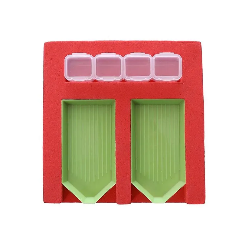 Acessórios de pintura de diamante Organizador de bandeja Suporte multi-barco para recipiente de jarra
