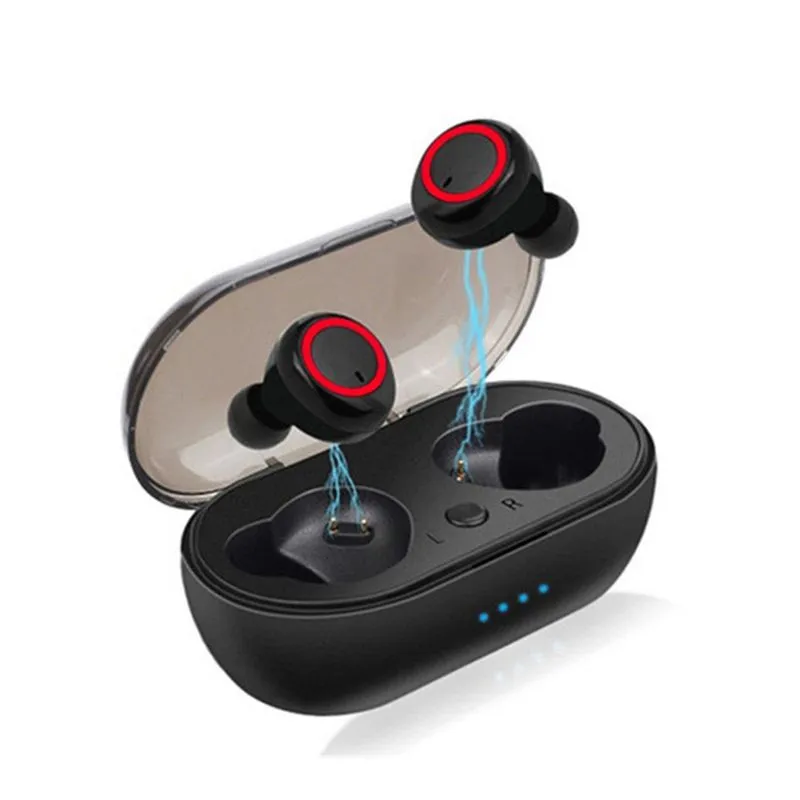 Fone de ouvido Bluetooth 5.0 Fones de ouvido sem fio Mini fones de ouvido estéreo