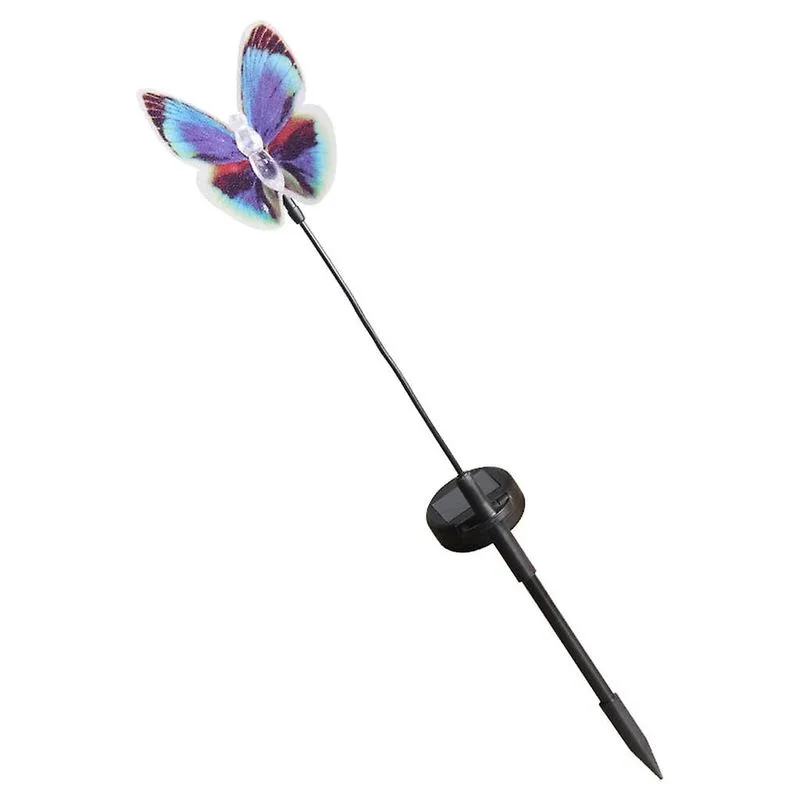 Borboleta de energia solar levou luz ao ar livre jardim gramado lâmpada decoração luz de fadas