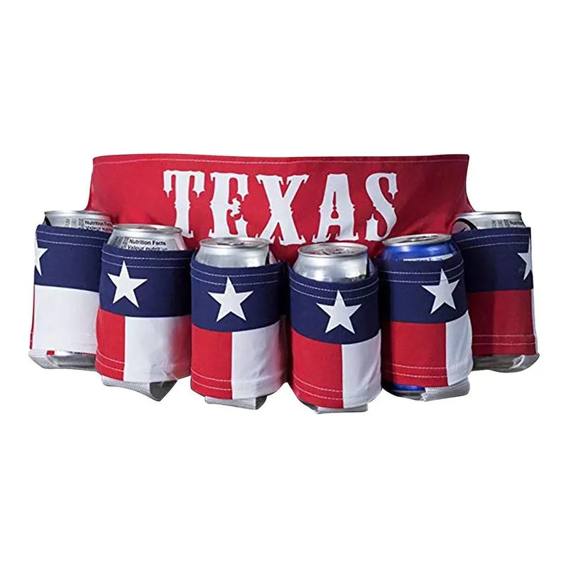 Suporte de bebida temático do dia da independência Cinto de cerveja Cinto de festa de piquenique