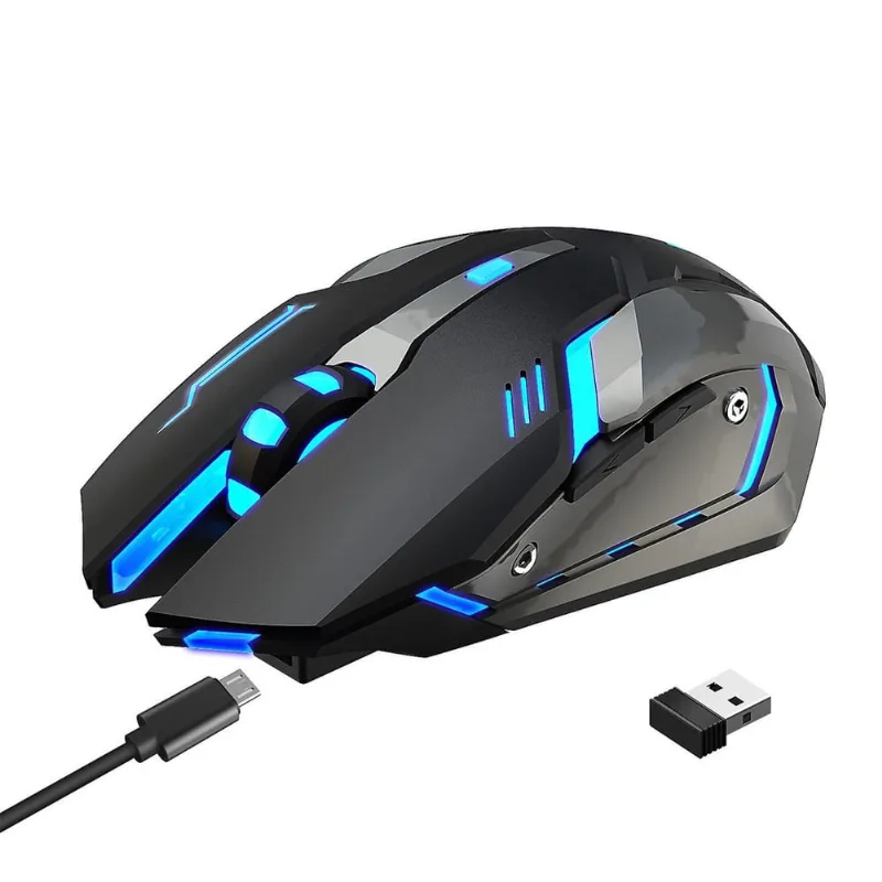 G859 Dazzling Luminous Mouse 2.4g + 5.1 Bluetooth Mouse sem fio de carregamento de modo duplo