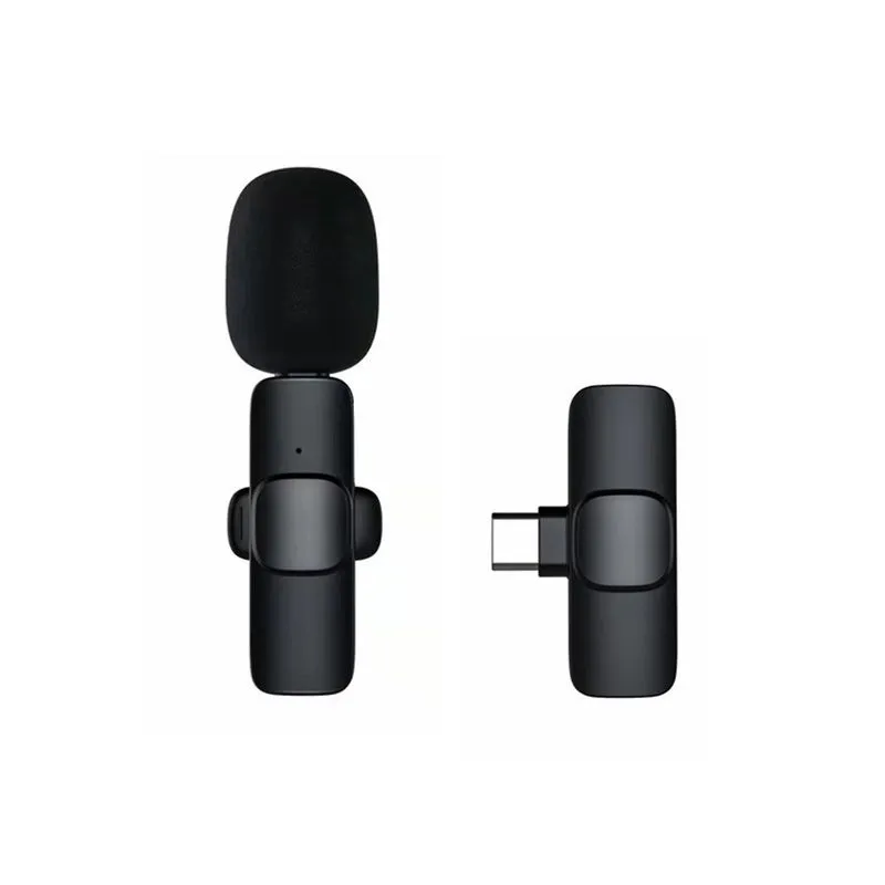 Microfone de lapela sem fio para Android, interface tipo-c, microfone de lapela sem fio plug-play para gravação ao vivo ao ar livre ao vivo, redução de ruído, sincronização automática