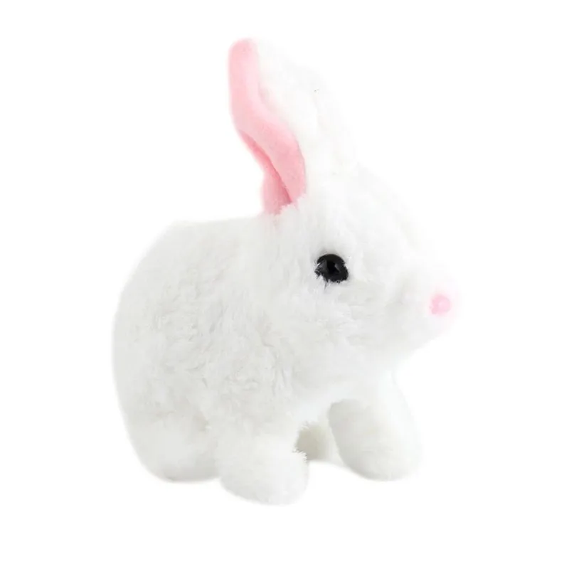 Brinquedo de pelúcia de coelho inteligente de simulação elétrica infantil será chamado de caminhada