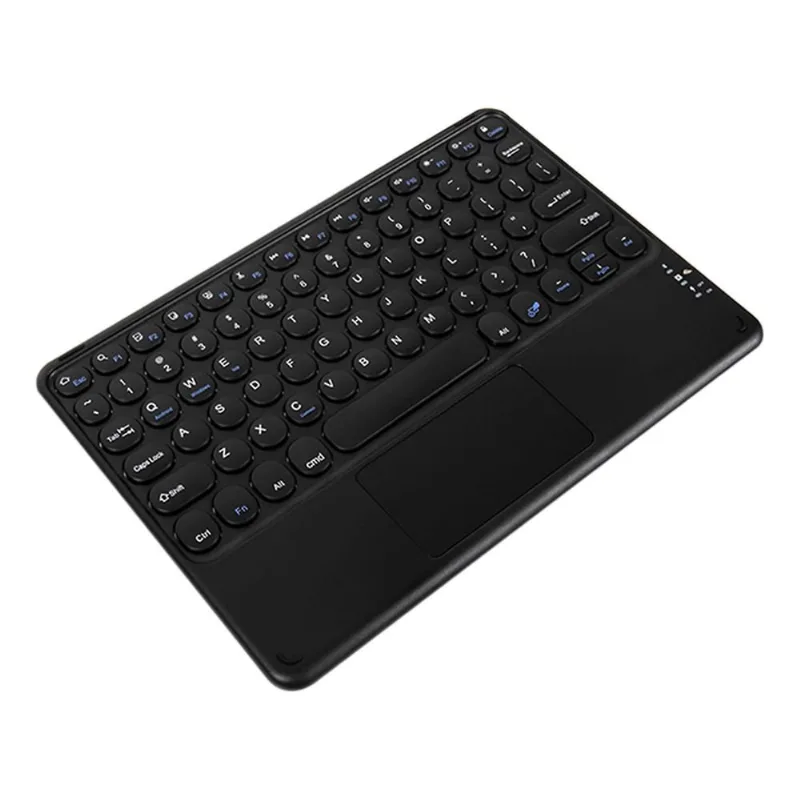 Teclado Bluetooth Round Cap Teclado Portátil Mini Bt Teclado Sem Fio Com Touchpad Para Android Windows Pc