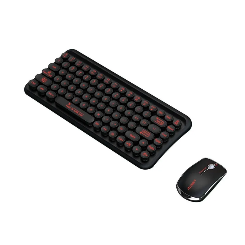 Dual Color 85 Teclas Suporte 2.4g Teclado Sem Fio Tablet Com Fio Laptop Escritório Equipado Com Um Mouse Sem Fio