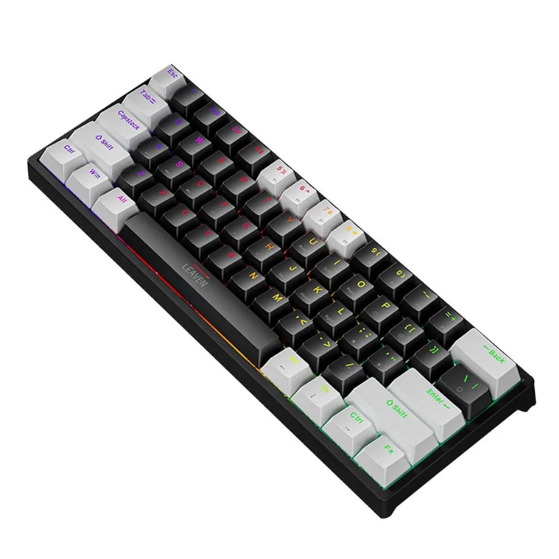 Teclado Gamer Mecânico Compacto 60% rgb com interruptores azuis de 61 teclas - pc Windows