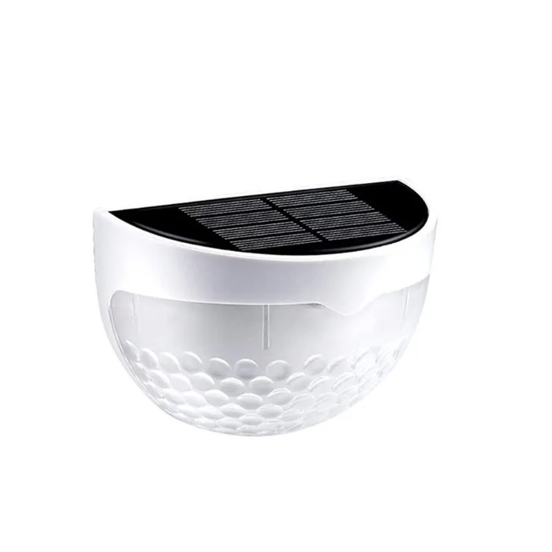 Cerca de calha movida a energia solar 6led luzes jardim ao ar livre decoração de lâmpada de parede à prova d'água