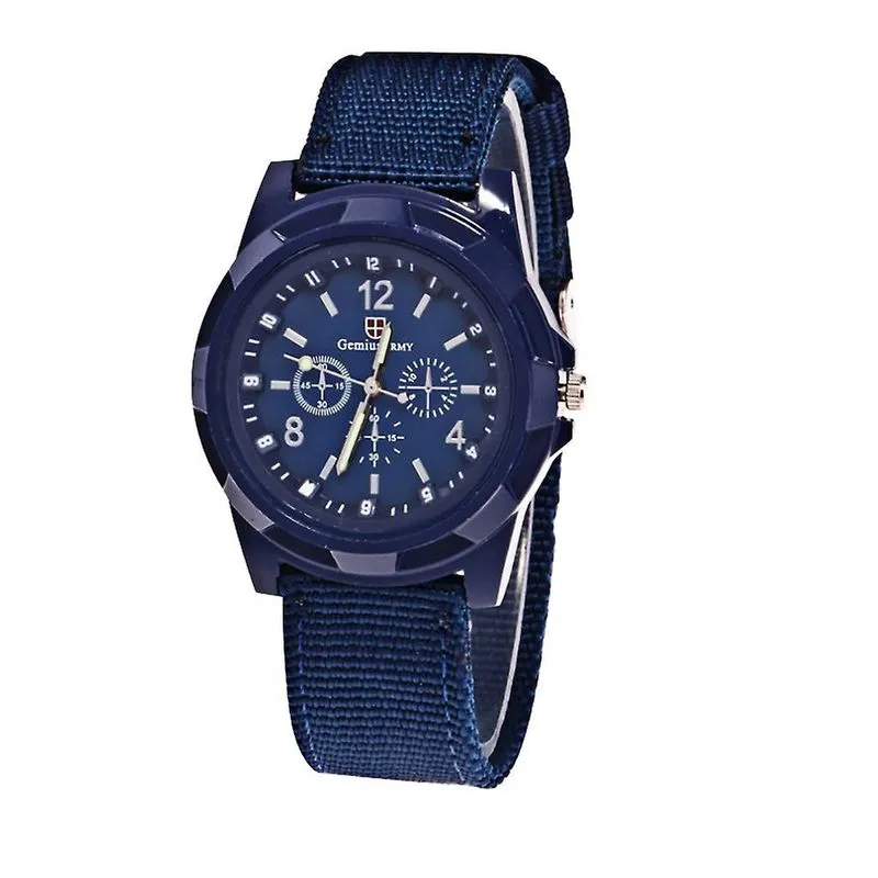 Moda luminosa dupla escala esportes ao ar livre relógio masculino pulseira de nylon presente