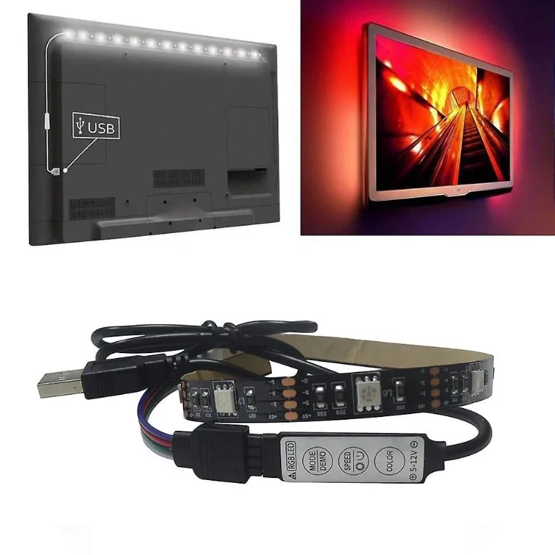 5v 5050 9smd/30cm Rgb conduziu o kit de iluminação traseira da tevê da barra de luz de tira