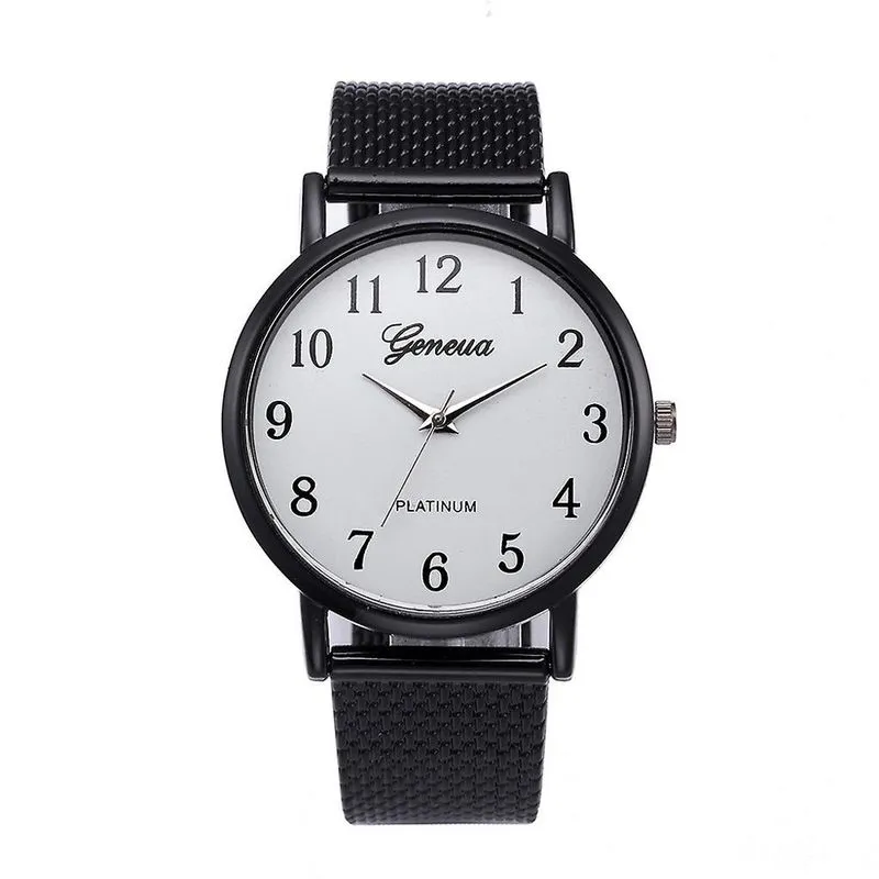 Relógio Masculino Clássico Pulso Silicone Malha Cinto Relógio Pulseira Quartzo Relógios