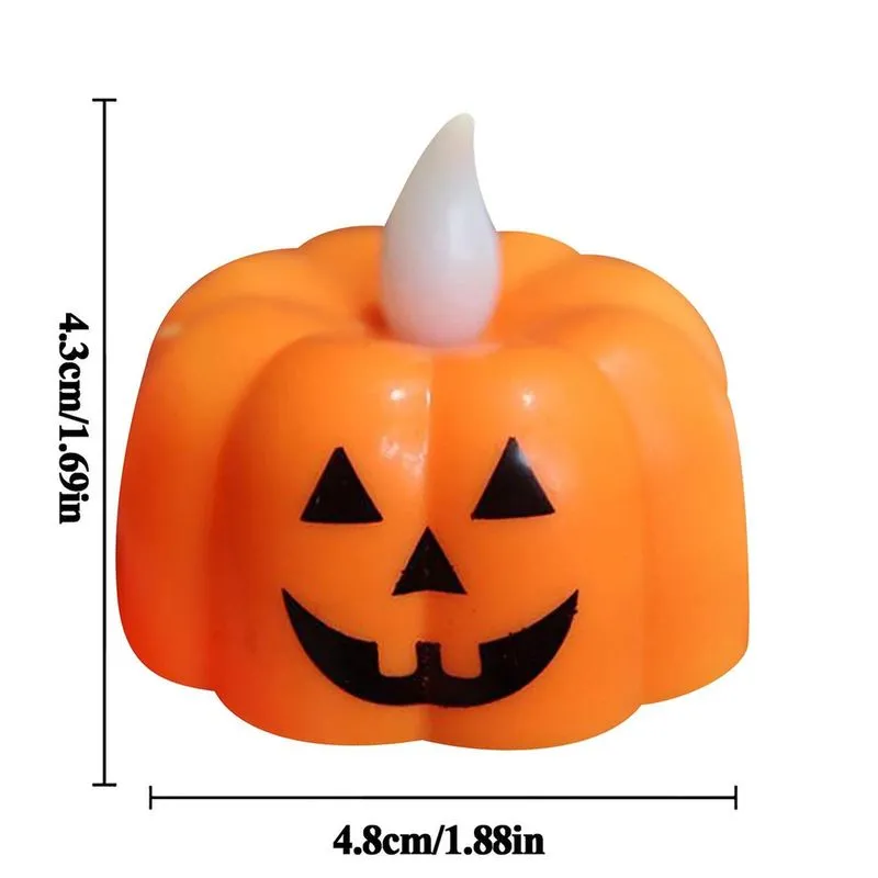 Decoração de terror portátil esqueleto vela lâmpada layout adereços nova lanterna led