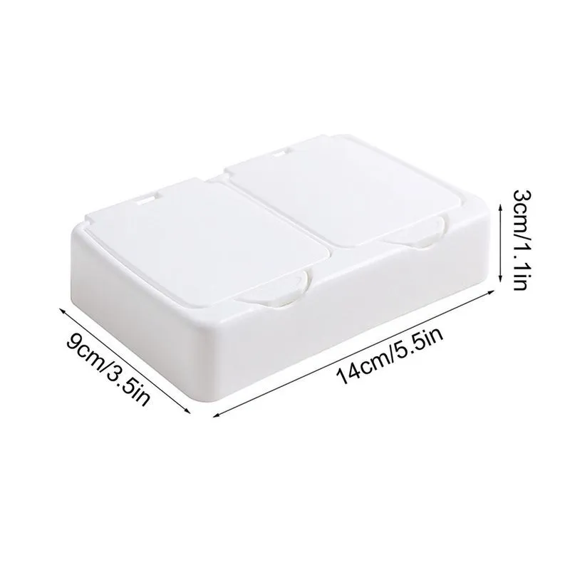 Caixa de armazenamento de mesa Caixa Organizadora Diversos Mini Com Tampa Pop-up Cotonete Cosmético Algodão Plástico