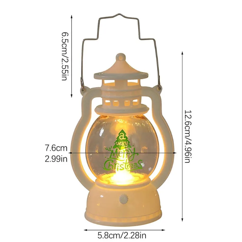 Decoração de Natal Lanterna Portátil Led Pequena Lâmpada de Óleo Lanterna Luminosa Vestir Presente Layout Cena