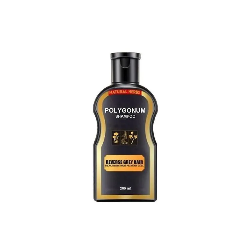 Shampoo de escurecimento natural permanente cabelo preto shampoo gengibre coloring200ml