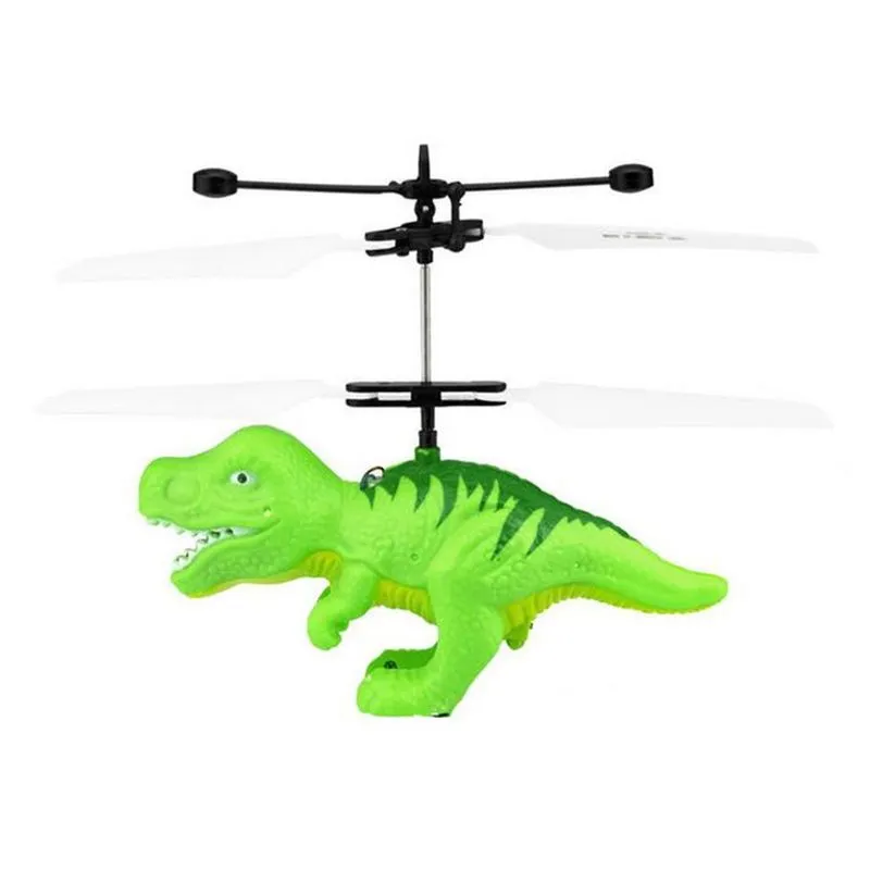 Indução infantil voando controle remoto brinquedo dinossauro suspensão anti-queda indução aeronave amarela