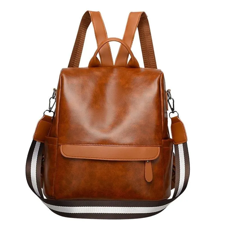 Mulheres Senhoras Moda Sólida Impermeável Bolsa Escolar Sacola Mochila de Ombro