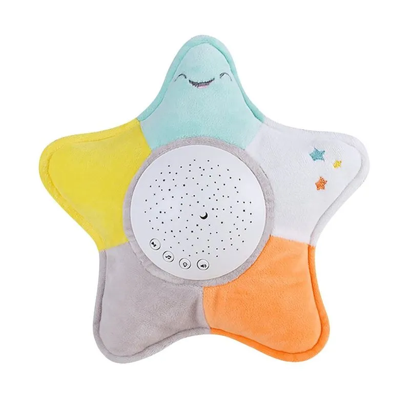 Bebê conforto projeção luz noturna música infantil sono céu projetor crianças boneca de pelúcia boneca