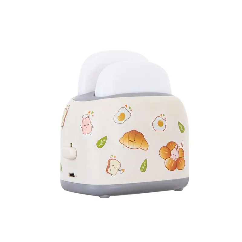 Máquina de Pão Bonito Luz Da Noite Lâmpada de Mesa Luz de Leitura Iluminação Noturna Escritório Quarto Sala estar Usb