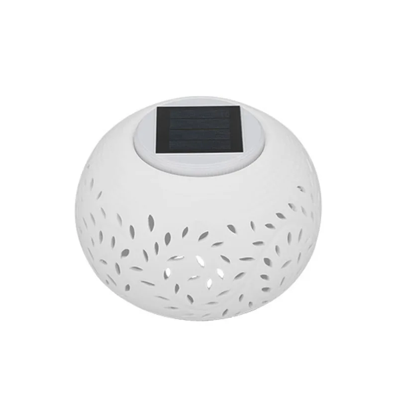 Luz solar em mudança de cor, luz de bola cerâmica multicolorida, luz de bola conduzida impermeável/à prova de intempéries para o pátio, jardim, quintal, walkw