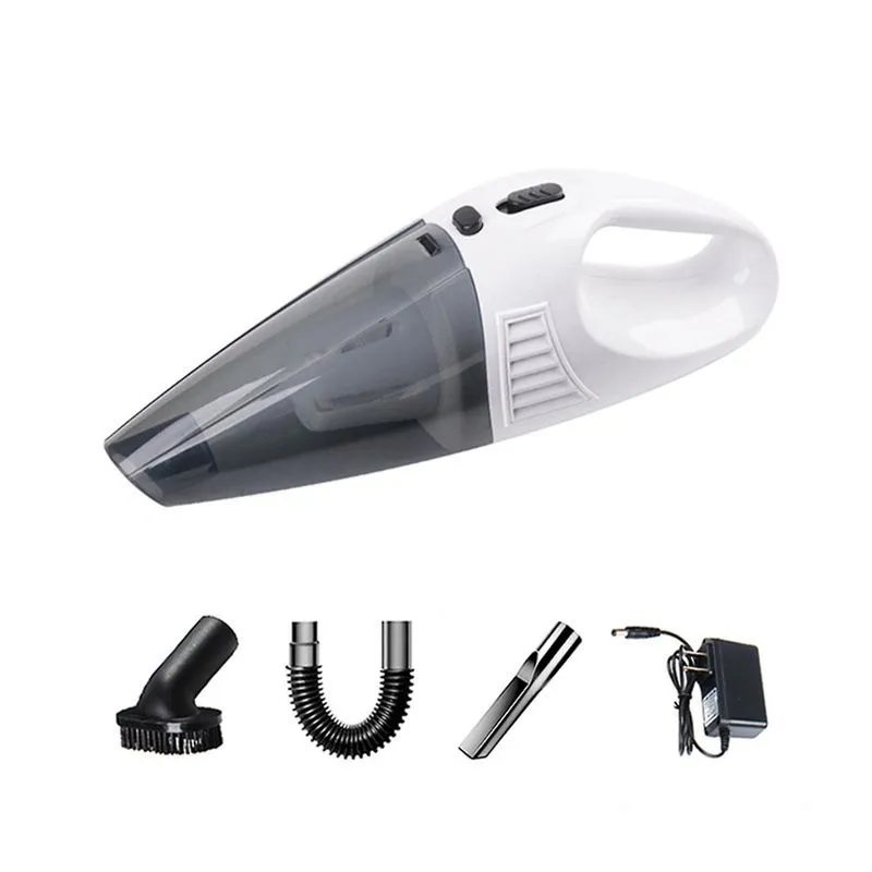 Aspirador de pó portátil sem fio portátil para carro doméstico compacto e grande aspirador de pó de sucção branco