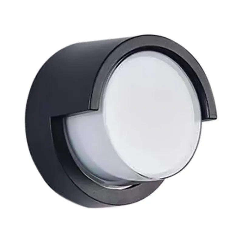 Arandela de parede ao ar livre e interna Ip65 à prova d'água Led Luminária de parede Preto Exterior Waterproof Porch Alumínio Wall Mounted Sconces
