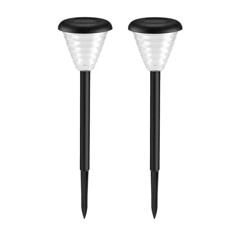 Luz solar para palco, luzes impermeáveis conduzidas ao ar livre, lâmpada de gramado para decoração de festas de fim de ano, luzes de jardim movidas a energia solar para passarela pacote de 2