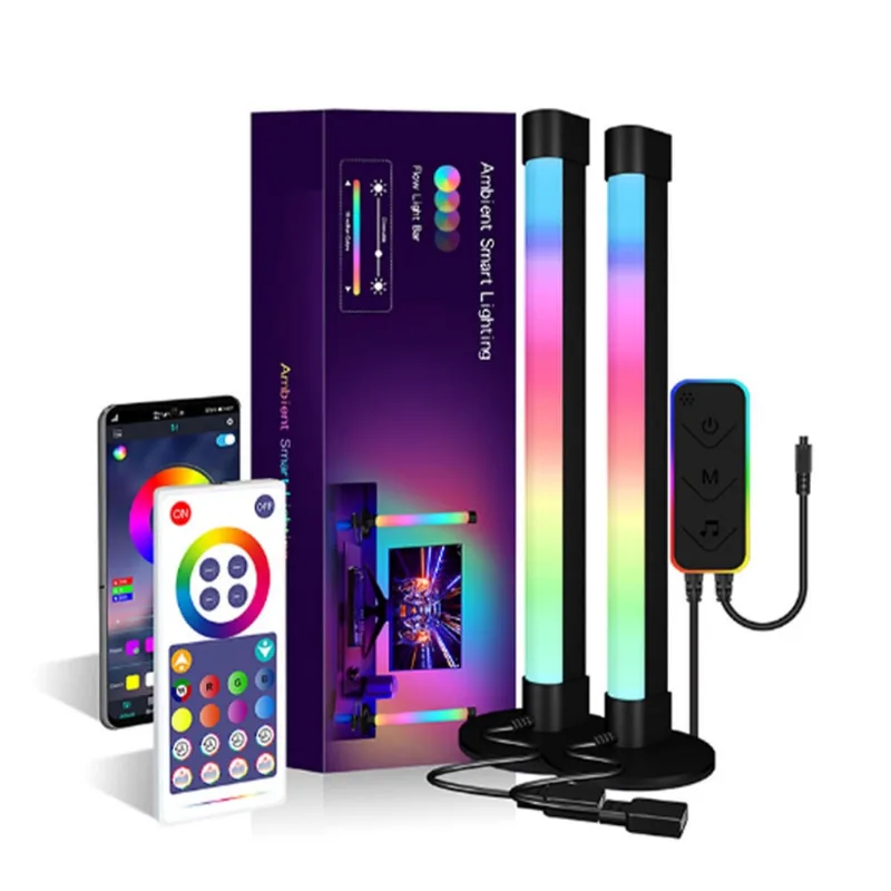 Barra de luz Bluetooth inteligente, luz led inteligente rgb, mudança de cor síncrona do modo de música, luz decorativa de atmosfera colorida para entretenimento, pc, tv, r