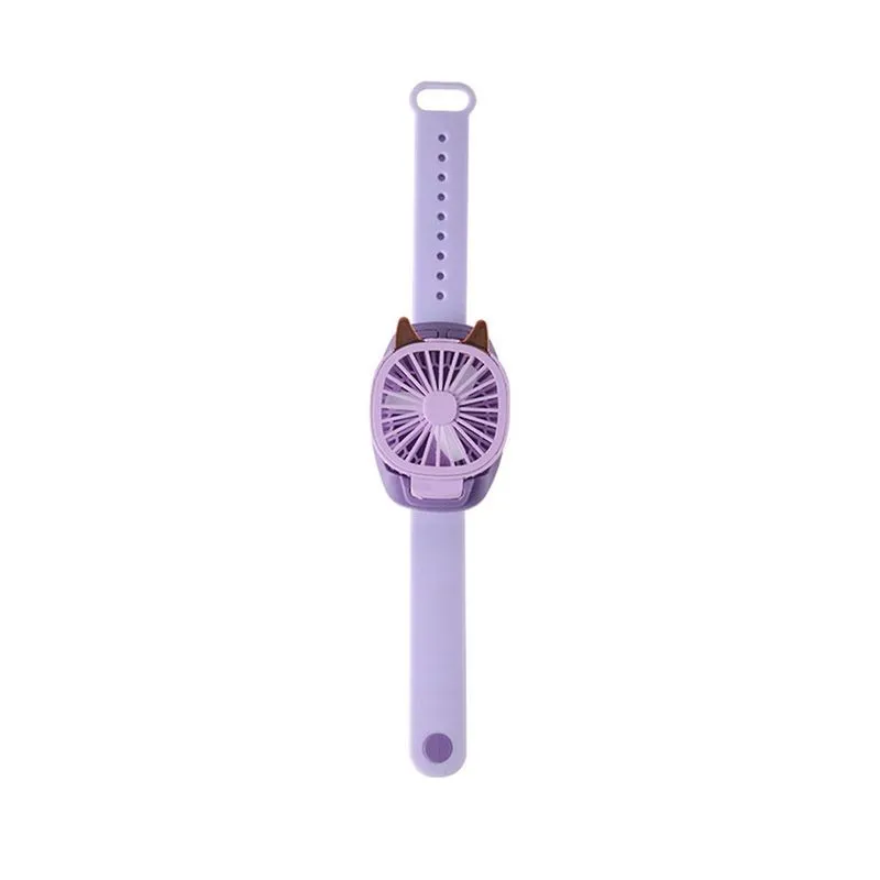 Mini ventilador de relógio terceira velocidade elétrica portátil mini ventilador portátil, dobrável recarregável usb, crianças adequadas, adultos para viagens ao ar livre, caminhadas e clipes
