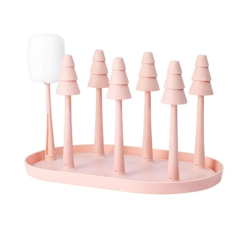 Rack de secagem de copos, suporte de rack de secagem de mamadeira, rack de secagem de garrafas de vidro, organizador de copos de canecas antiderrap