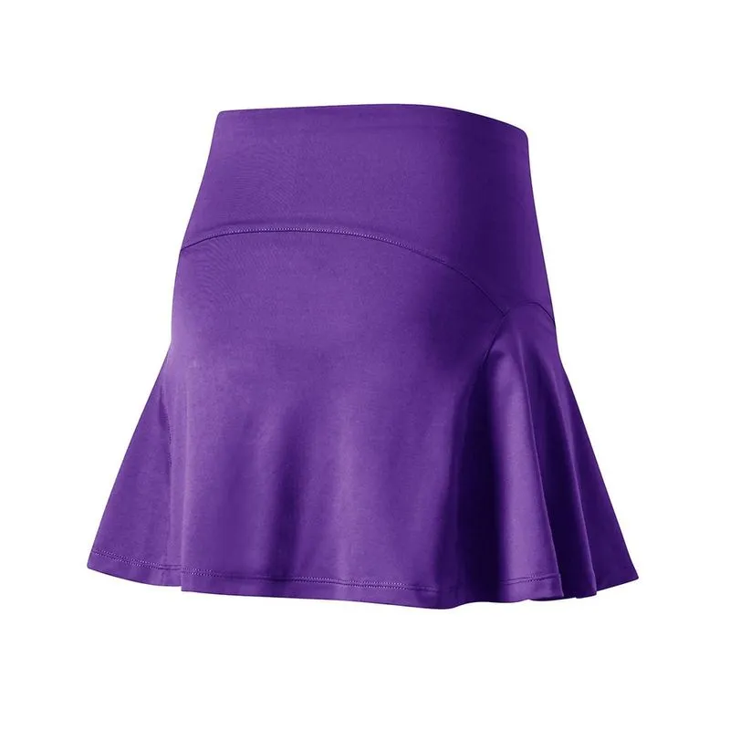 Saia curta esportiva feminina solta falsa de duas peças anti-peep e secagem rápida Running Fitness Culottes Saia de tênis