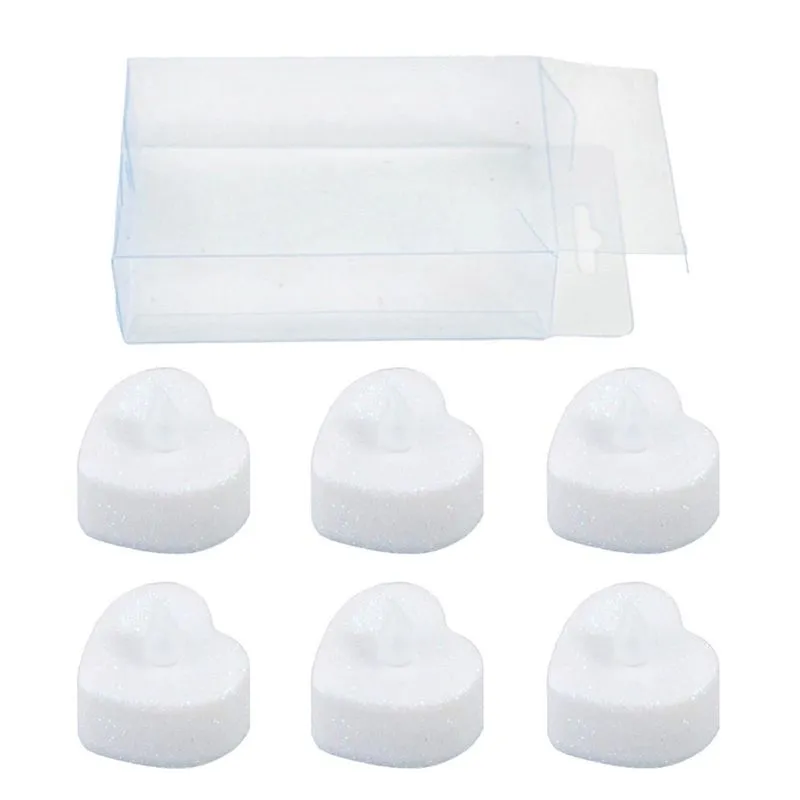 Luzes de chá Velas de Tealight sem chama Rainbow White Glitter Led Tea Lights